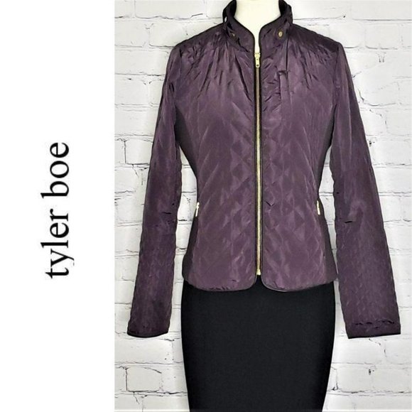Tyler Boe Jackets & Blazers - TYLER BOE Quilted Purple Zip Up Jacket, Size M